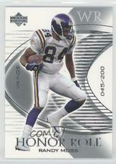 Randy Moss [Silver] #22 Football Cards 2003 Upper Deck Honor Roll Prices