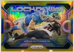 Aidan Hutchinson [Gold] #LD-3 Football Cards 2023 Panini Prizm Lockdown Prices