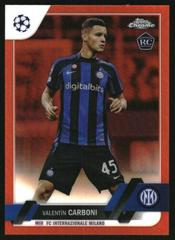 Valentin Carboni [Orange] #6 Soccer Cards 2022 Topps Chrome UEFA Club Competitions Prices