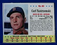 Carl Yastrzemski [Hand Cut] #80 Baseball Cards 1963 Post Cereal Prices