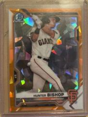 Hunter Bishop [Orange Refractor] #BCP-18 Baseball Cards 2021 Bowman Sapphire Prices