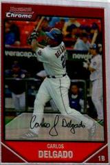 Carlos Delgado [Orange Refractor] #38 Baseball Cards 2007 Bowman Chrome Prices