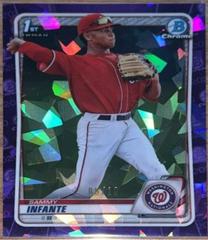 Sammy Infante [Purple] Baseball Cards 2020 Bowman Draft Sapphire Prices