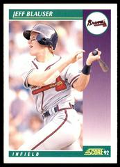 Jeff Blauser #362 Baseball Cards 1992 Score Prices