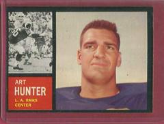 Art Hunter Football Cards 1962 Topps Prices
