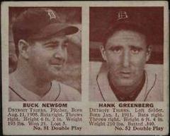 Buck Newsom, Hank Greenberg Baseball Cards 1941 Double Play Prices