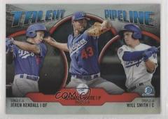 Jeren Kendall, Mitchell White, Will Smith Baseball Cards 2019 Bowman Chrome Talent Pipeline Prices