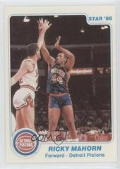 Rick Mahorn #16 Basketball Cards 1985 Star Prices
