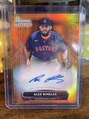 Alex Binelas [Orange] Baseball Cards 2022 Bowman Sterling Prospect Autographs Prices