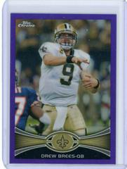 Drew Brees [Purple Refractor] #100 Football Cards 2012 Topps Chrome Prices