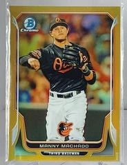 Manny Machado [Gold Refractor] #128 Baseball Cards 2014 Bowman Chrome Prices