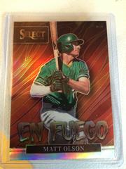 Matt Olson [Holo] #EF15 Baseball Cards 2022 Panini Select En Fuego Prices