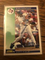 Juan Gonzalez #11 Baseball Cards 1992 Score Prices