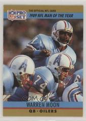 Warren Moon #4 Football Cards 1990 Pro Set FACT Cincinnati Prices