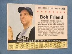 Bob Friend [Perforated] #125 Baseball Cards 1961 Post Cereal Prices