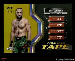 Belal Muhammad [Gold Refractor] #TFT-15 Ufc Cards 2024 Topps Chrome UFC Tale of the Tape Prices