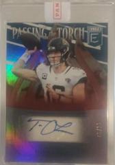 Trevor Lawrence Football Cards 2022 Panini Donruss Elite Passing the Torch Signatures Prices