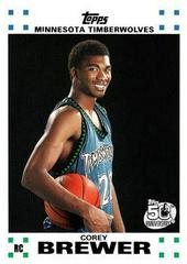 Corey Brewer #7 Basketball Cards 2007 Topps Rookie Card Prices