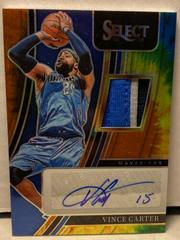 Vince Carter [Tie Dye Prizm] Basketball Cards 2021 Panini Select Autograph Memorabilia Prices