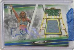 Carmella [Blue] #MRA-CM Wrestling Cards 2019 Topps WWE Money in the Bank Mat Relic Autographs Prices