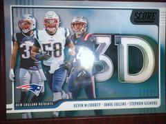 Devin McCourty - Jamie Collins - Stephon Gilmore #3D-SJD Football Cards 2020 Panini Score 3D Prices