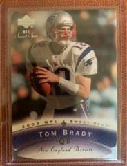 Tom Brady #12 Football Cards 2003 Upper Deck Sweet Spot Prices