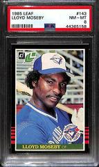 Lloyd Moseby #143 Baseball Cards 1985 Leaf Prices