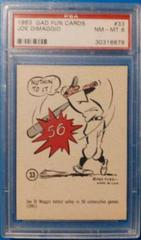 Joe DiMaggio Baseball Cards 1963 Gad Fun Cards Prices