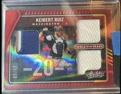 Keibert Ruiz [Spectrum Red] #TTT3-KR Baseball Cards 2022 Panini Absolute Tools of the Trade 3 Swatch Prices
