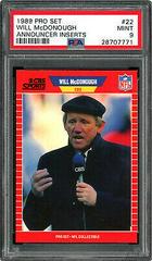 Will McDonough #22 Football Cards 1989 Pro Set Announcer Inserts Prices