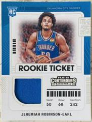 Jeremiah Robinson Earl #RTS-JRO Basketball Cards 2021 Panini Contenders Rookie Ticket Swatches Prices