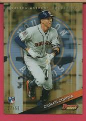 Carlos Correa [Gold Refractor] Baseball Cards 2015 Bowman's Best Prices