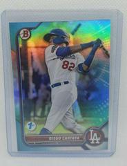 Diego Cartaya [Sky Blue Foil] #BPPF-103 Baseball Cards 2022 Bowman 1st Edition Prices