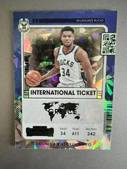 Giannis Antetokounmpo [Cracked Ice] Basketball Cards 2021 Panini Contenders International Ticket Prices
