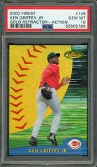 Ken Griffey Jr. [Gold Refractor Action] #146 Baseball Cards 2000 Finest Prices