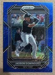Jasson Dominguez [Blue Shimmer] #135 Baseball Cards 2023 Panini Prizm Prices