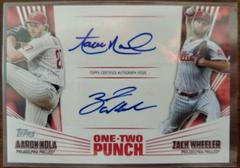 Zack Wheeler, Aaron Nola Baseball Cards 2023 Topps One Two Punch Autographs Prices