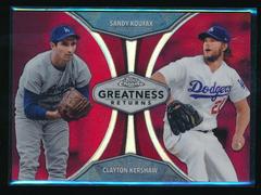 Sandy Koufax, Clayton Kershaw [Red Refractor] #GRE-15 Baseball Cards 2019 Topps Chrome Greatness Returns Prices