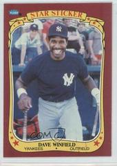 Dave Winfield #130 Baseball Cards 1986 Fleer Star Stickers Prices