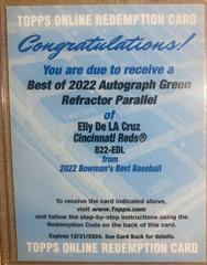Elly De LA Cruz [Green] #B22-EDL Baseball Cards 2022 Bowman's Best of Autographs Prices