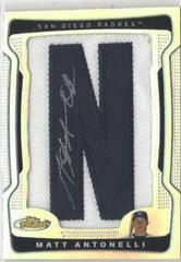 Matt Antonelli [Autograph Letter Patch Blue Refractor] #157 Baseball Cards 2009 Finest Prices