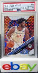 Joel Embiid [Reactive Blue] Basketball Cards 2019 Panini Mosaic Will to Win Prices