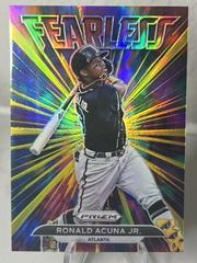 Ronald Acuna Jr. [Gold Prizm] #FL-4 Baseball Cards 2022 Panini Prizm Fearless Prices