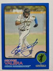 George Valera [Blue] #ROA-GV Baseball Cards 2022 Topps Heritage Minor League Real One Autographs Prices