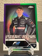 Arthur Leclerc [Purple Green Refractor] #85 Racing Cards 2023 Topps Chrome Formula 1 Prices
