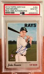 Jake Bauers [Red Ink] Baseball Cards 2019 Topps Heritage Real One Autographs Prices