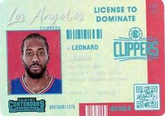 Kawhi Leonard Basketball Cards 2021 Panini Contenders License to Dominate Prices