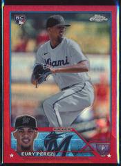 Eury Perez [Red] #USC100 Baseball Cards 2023 Topps Chrome Update Prices