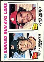 ERA Leaders [M. Fidrych, J. Denny] #7 Baseball Cards 1977 O Pee Chee Prices