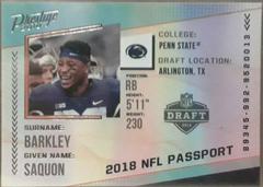 Saquon Barkley #PP-SB Football Cards 2018 Panini Prestige NFL Passport Prices